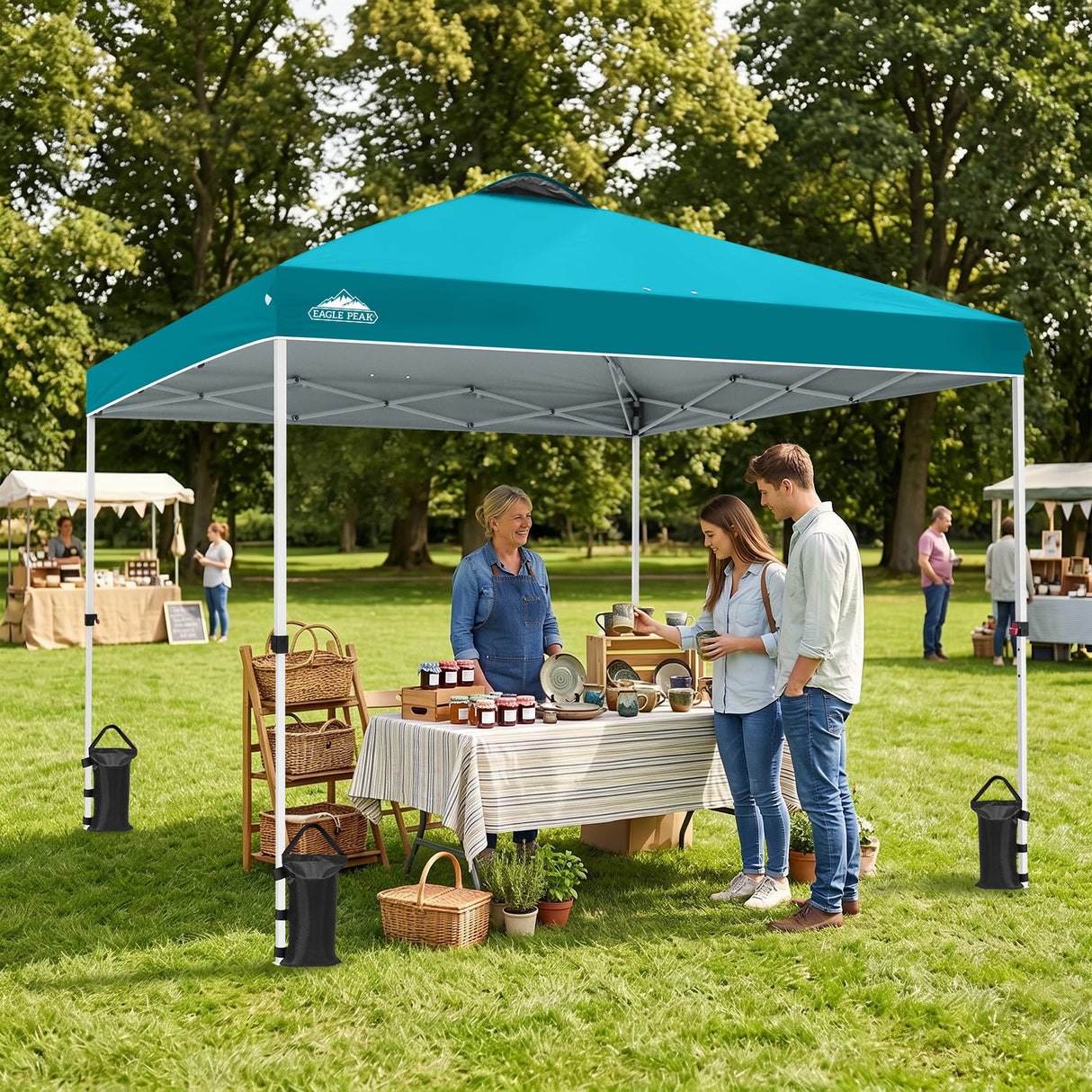 10x10 Pop Up Canopy Tent — Easy Setup with PeakPush™ Center Lock - Eagle Peak®