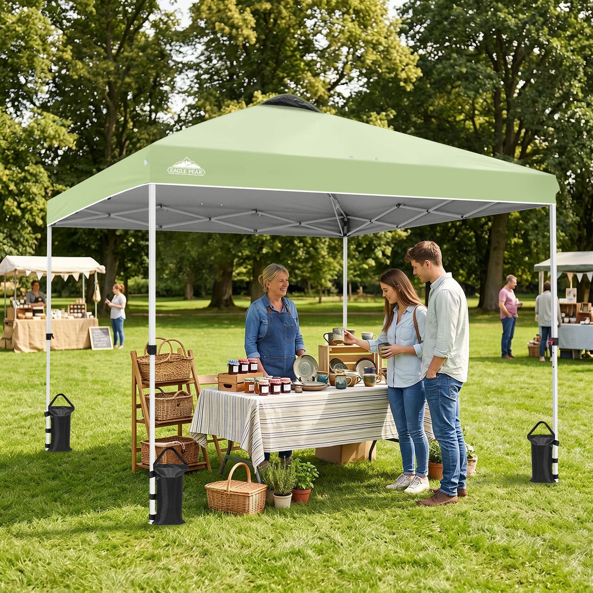 10x10 Pop Up Canopy Tent — Easy Setup with PeakPush™ Center Lock - Eagle Peak®