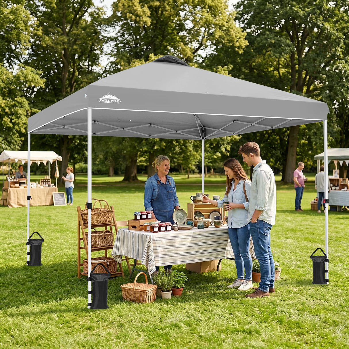 10x10 Pop Up Canopy Tent — Easy Setup with PeakPush™ Center Lock - Eagle Peak®