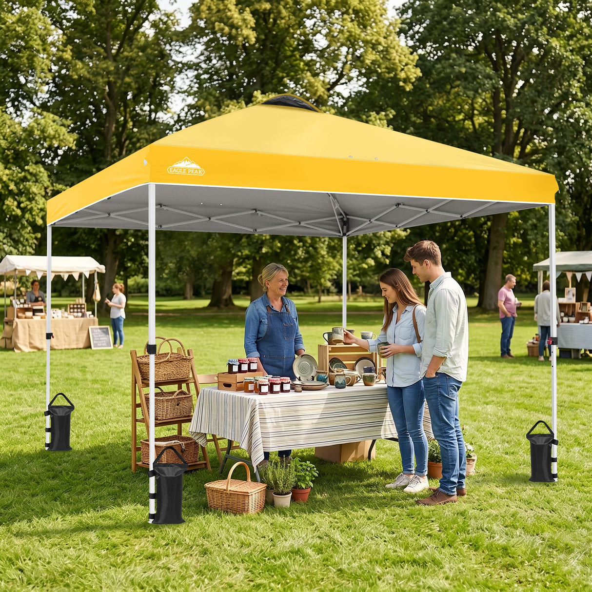 10x10 Pop Up Canopy Tent — Easy Setup with PeakPush™ Center Lock - Eagle Peak®