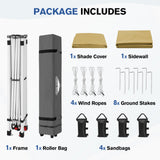 10x10 Pop Up Canopy Tent with 1 Sidewall - Eagle Peak®