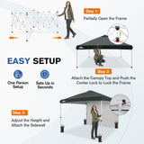 10x10 Pop Up Canopy Tent with 1 Sidewall - Eagle Peak®