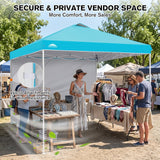 10x10 Pop Up Canopy Tent with 1 Sidewall - Eagle Peak®
