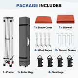 10x10 Pop Up Canopy Tent with 1 Sidewall - Eagle Peak®