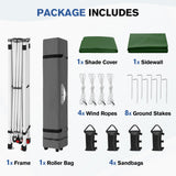 10x10 Pop Up Canopy Tent with 1 Sidewall - Eagle Peak®