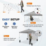 10x10 Pop Up Canopy Tent with 1 Sidewall - Eagle Peak®