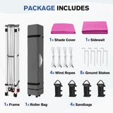 10x10 Pop Up Canopy Tent with 1 Sidewall - Eagle Peak®