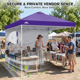 10x10 Pop Up Canopy Tent with 1 Sidewall - Eagle Peak®