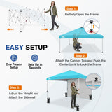 10x10 Pop Up Canopy Tent with 1 Sidewall - Eagle Peak®