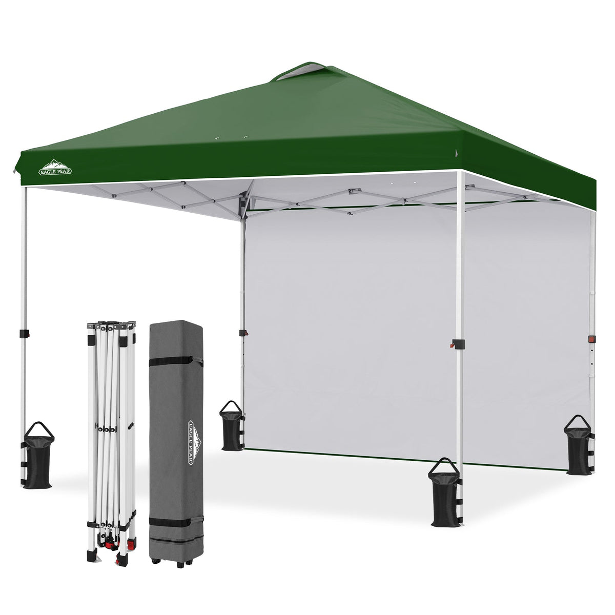 10x10 Pop Up Canopy Tent with 1 Sidewall - Eagle Peak®