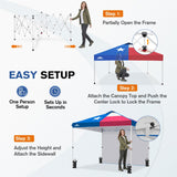 10x10 Pop Up Canopy Tent with 1 Sidewall - Eagle Peak®