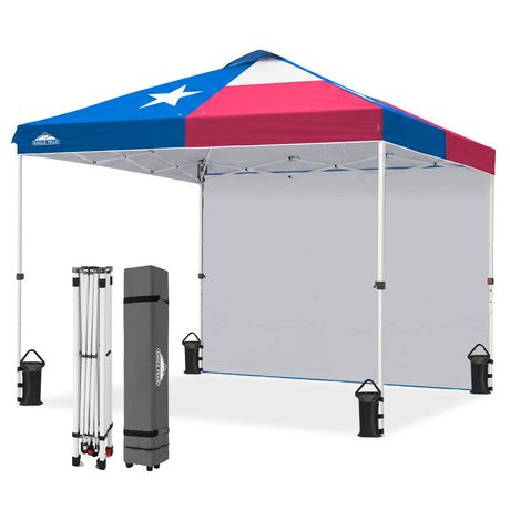 10x10 Pop Up Canopy Tent with 1 Sidewall - Eagle Peak®