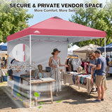 10x10 Pop Up Canopy Tent with 1 Sidewall - Eagle Peak®