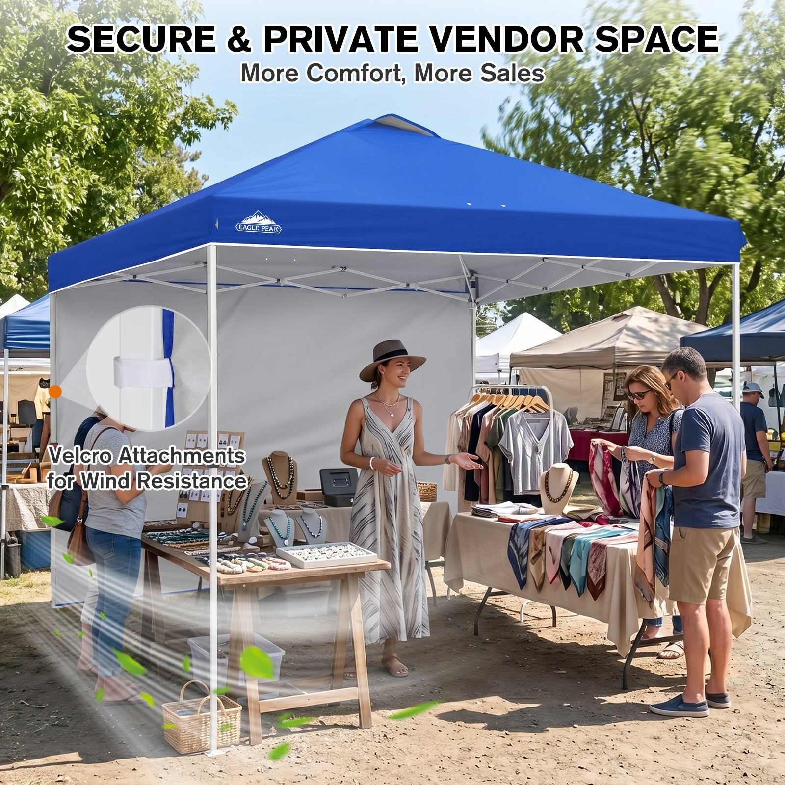 10x10 Pop Up Canopy Tent with 1 Sidewall – Eagle Peak®