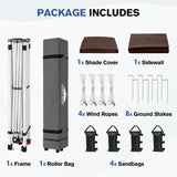 10x10 Pop Up Canopy Tent with 1 Sidewall - Eagle Peak®