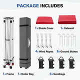 10x10 Pop Up Canopy Tent with 1 Sidewall - Eagle Peak®