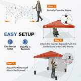 10x10 Pop Up Canopy Tent with 1 Sidewall - Eagle Peak®