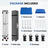 10x10 Pop Up Canopy Tent with 1 Sidewall - Eagle Peak®