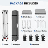 10x10 Pop Up Canopy Tent with 1 Sidewall - Eagle Peak®