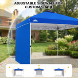 10x10 Pop Up Canopy Tent with 1 Sidewall - Eagle Peak®