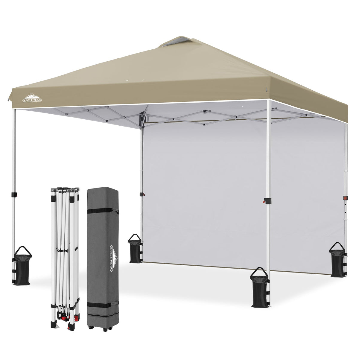 10x10 Pop Up Canopy Tent with 1 Sidewall - Eagle Peak®