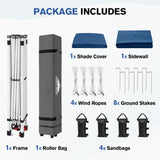 10x10 Pop Up Canopy Tent with 1 Sidewall - Eagle Peak®