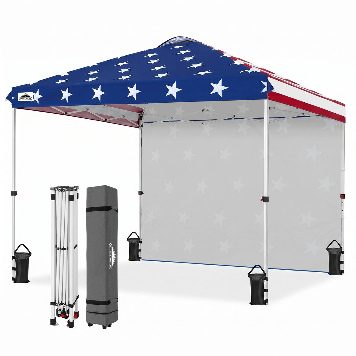 10x10 Pop Up Canopy Tent with 1 Sidewall - Eagle Peak®