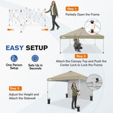 10x10 Pop Up Canopy Tent with 1 Sidewall - Eagle Peak®