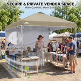 10x10 Pop Up Canopy Tent with 1 Sidewall - Eagle Peak®