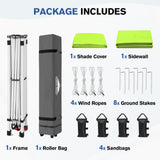 10x10 Pop Up Canopy Tent with 1 Sidewall - Eagle Peak®