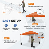 10x10 Pop Up Canopy Tent with 1 Sidewall - Eagle Peak®