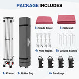 10x10 Pop Up Canopy Tent with 1 Sidewall - Eagle Peak®