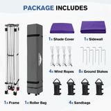 10x10 Pop Up Canopy Tent with 1 Sidewall - Eagle Peak®