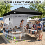 10x10 Pop Up Canopy Tent with 1 Sidewall - Eagle Peak®