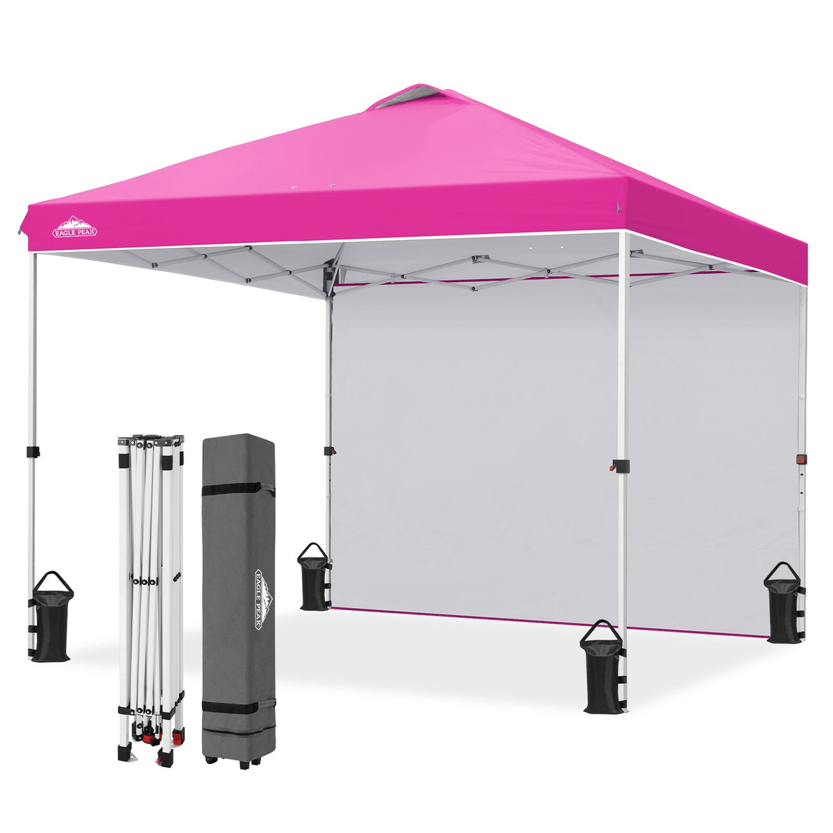 10x10 Pop Up Canopy Tent with 1 Sidewall - Eagle Peak®