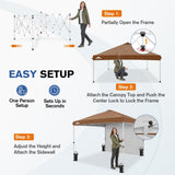 10x10 Pop Up Canopy Tent with 1 Sidewall - Eagle Peak®
