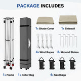 10x10 Pop Up Canopy Tent with 1 Sidewall - Eagle Peak®