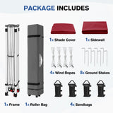 10x10 Pop Up Canopy Tent with 1 Sidewall - Eagle Peak®
