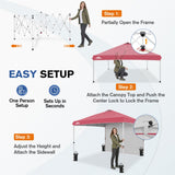 10x10 Pop Up Canopy Tent with 1 Sidewall - Eagle Peak®