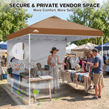 10x10 Pop Up Canopy Tent with 1 Sidewall - Eagle Peak®