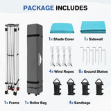 10x10 Pop Up Canopy Tent with 1 Sidewall - Eagle Peak®
