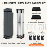 10x10 Pop Up Canopy Tent with Four Sidewalls - Eagle Peak
