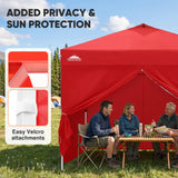 10x10 Pop Up Canopy Tent with Four Sidewalls - Eagle Peak