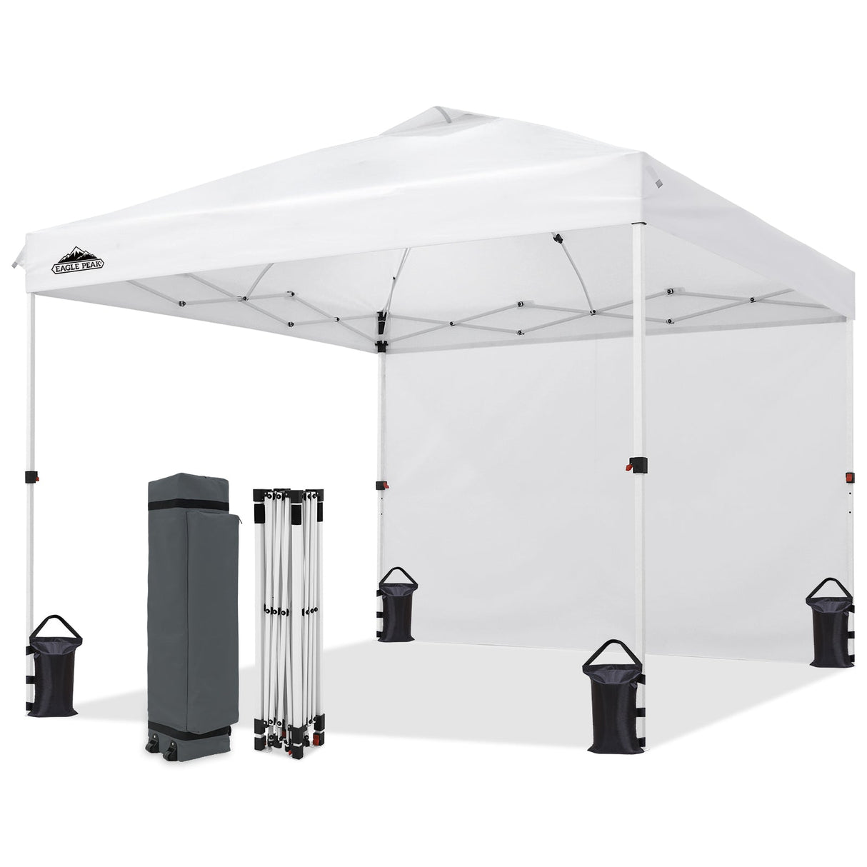 10x10 Pop Up Canopy Tent with One Sidewall - Eagle Peak