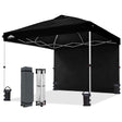 10x10 Pop Up Canopy Tent with One Sidewall - Eagle Peak