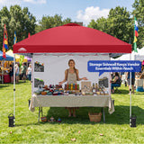10x10 Pop Up Canopy Tent with Sidewalls & Storage - Eagle Peak®