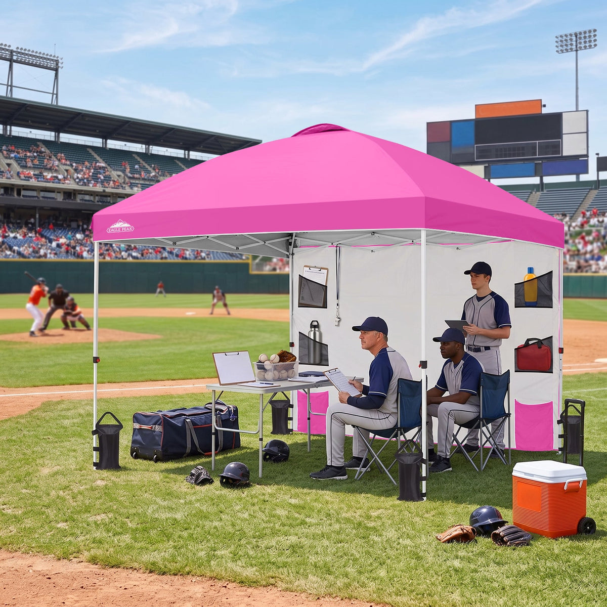 10x10 Pop Up Canopy Tent with Sidewalls & Storage - Eagle Peak®