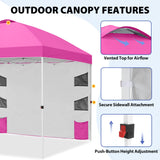 10x10 Pop Up Canopy Tent with Sidewalls & Storage - Eagle Peak®
