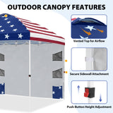10x10 Pop Up Canopy Tent with Sidewalls & Storage - Eagle Peak®