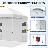 10x10 Pop Up Canopy Tent with Sidewalls & Storage - Eagle Peak®
